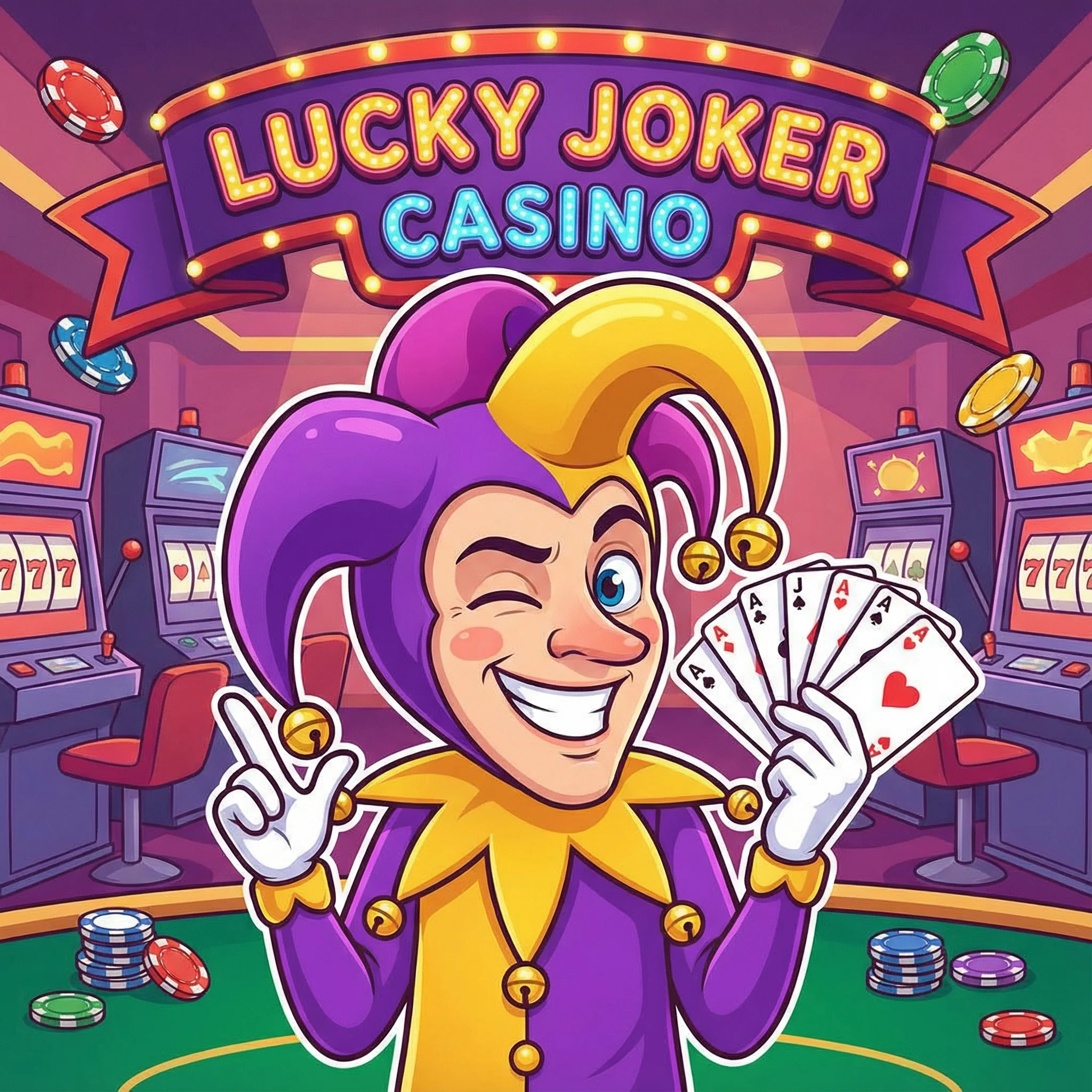 Mascote Joker do afun - Diversão e Sorte